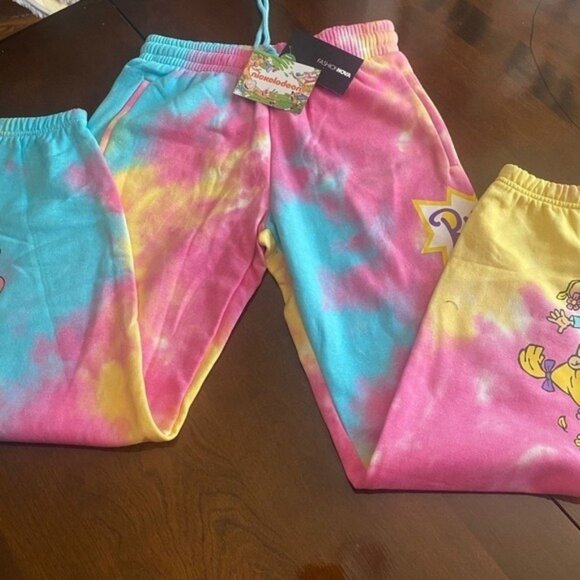 Rugrats Junior's Size S Pink Pull On Jogger Pants sweatpants unisex adult New - Picture 1 of 16